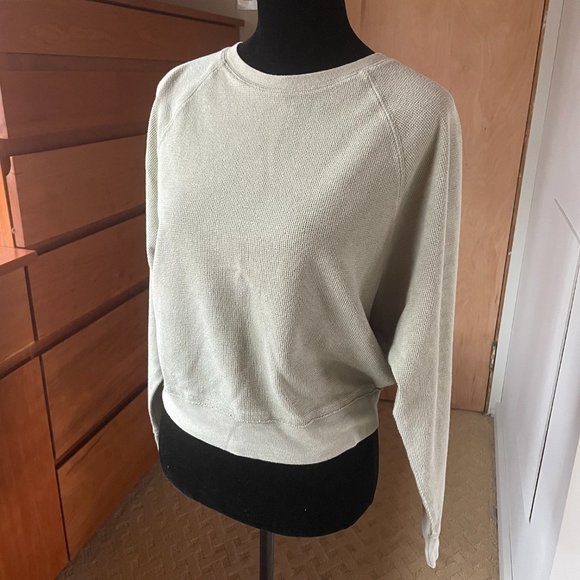 Lucky Brand Tops - Lucky Brand Reglan Waffle Popover Cropped Thermal Medium